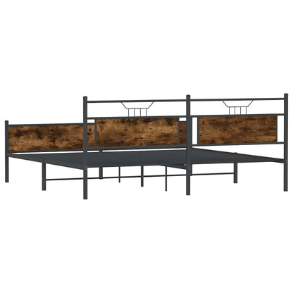 Giroletto senza Materaso in Metallo Rovere Fumo 200x200 cm | homemem39