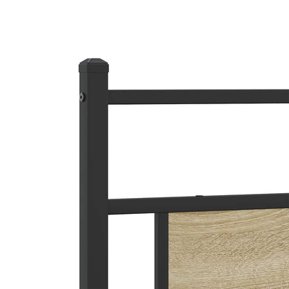 Giroletto senza Materaso in Metallo Rovere Sonoma 193x201 cm