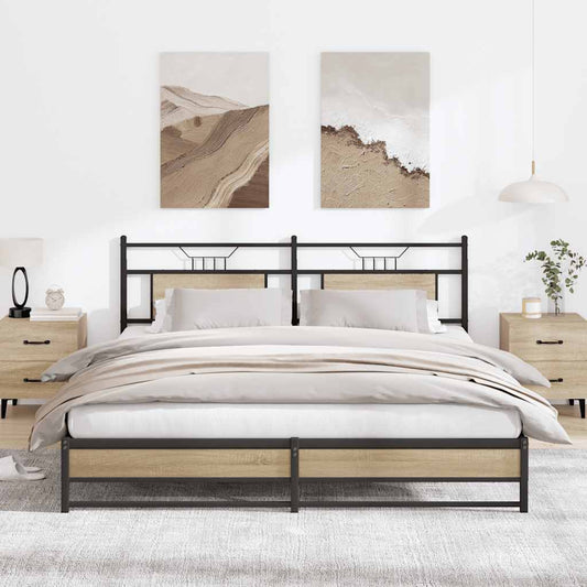 Giroletto senza Materaso in Metallo Rovere Sonoma 180x200 cm | homemem39