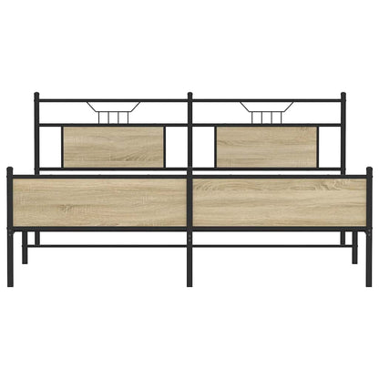 Giroletto senza Materaso in Metallo Rovere Sonoma 180x200 cm | homemem39