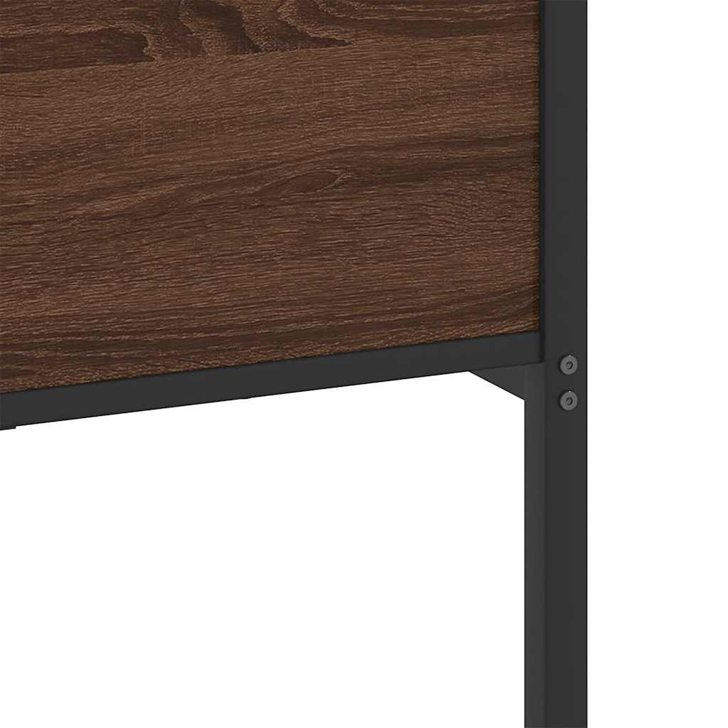 Giroletto senza Materaso in Metallo Rovere Marrone 183x213 cm
