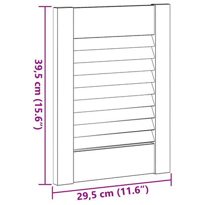 Anta con Design a Lamelle 39,5x29,5 cm in Legno di Pino