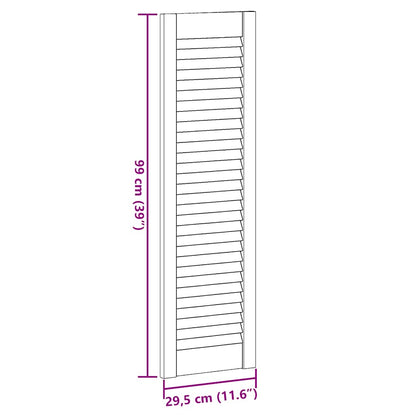 Anta con Design a Lamelle 99x29,5 cm in Legno di Pino | homemem39