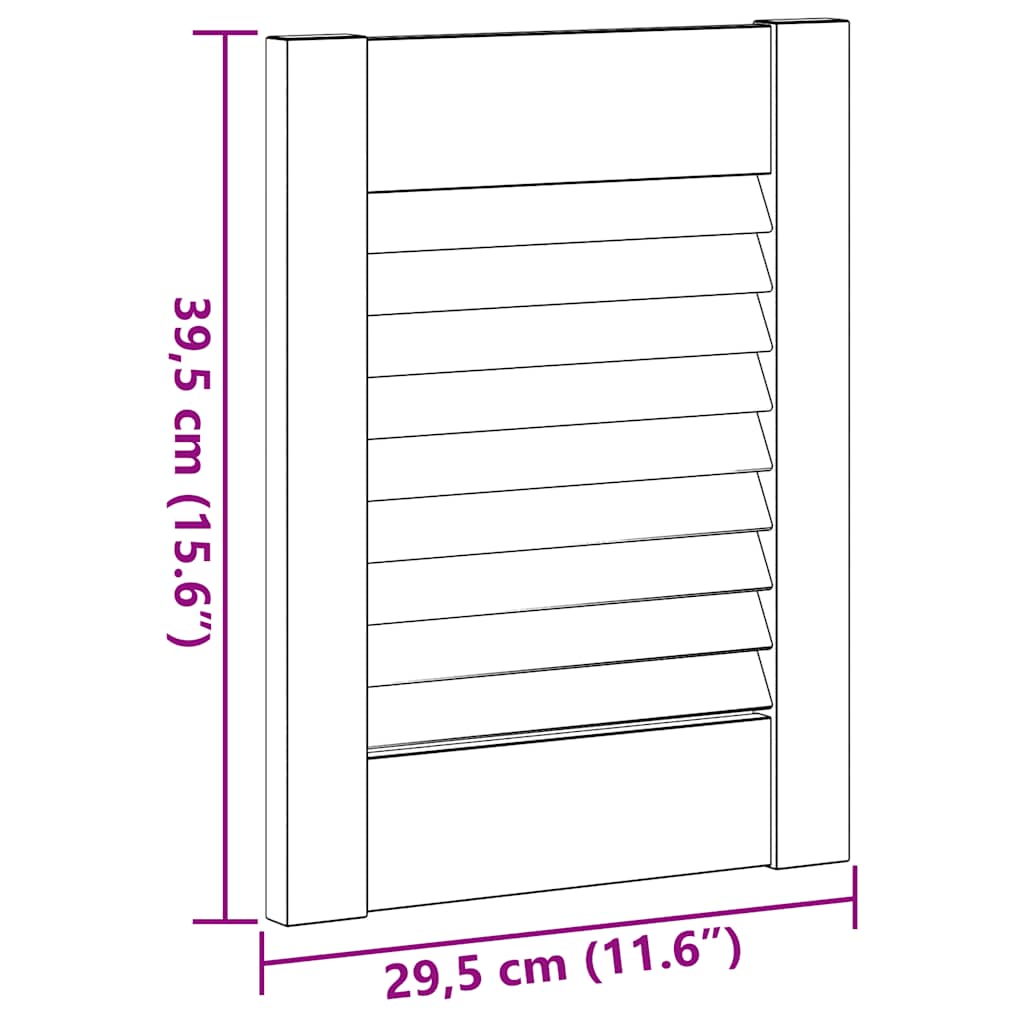 Anta a Lamelle Bianca 39,5x29,5 cm | homemem39