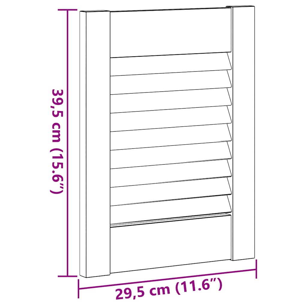 Ante a Lamelle 2 pz Bianche 39,5x29,5 cm - homemem39
