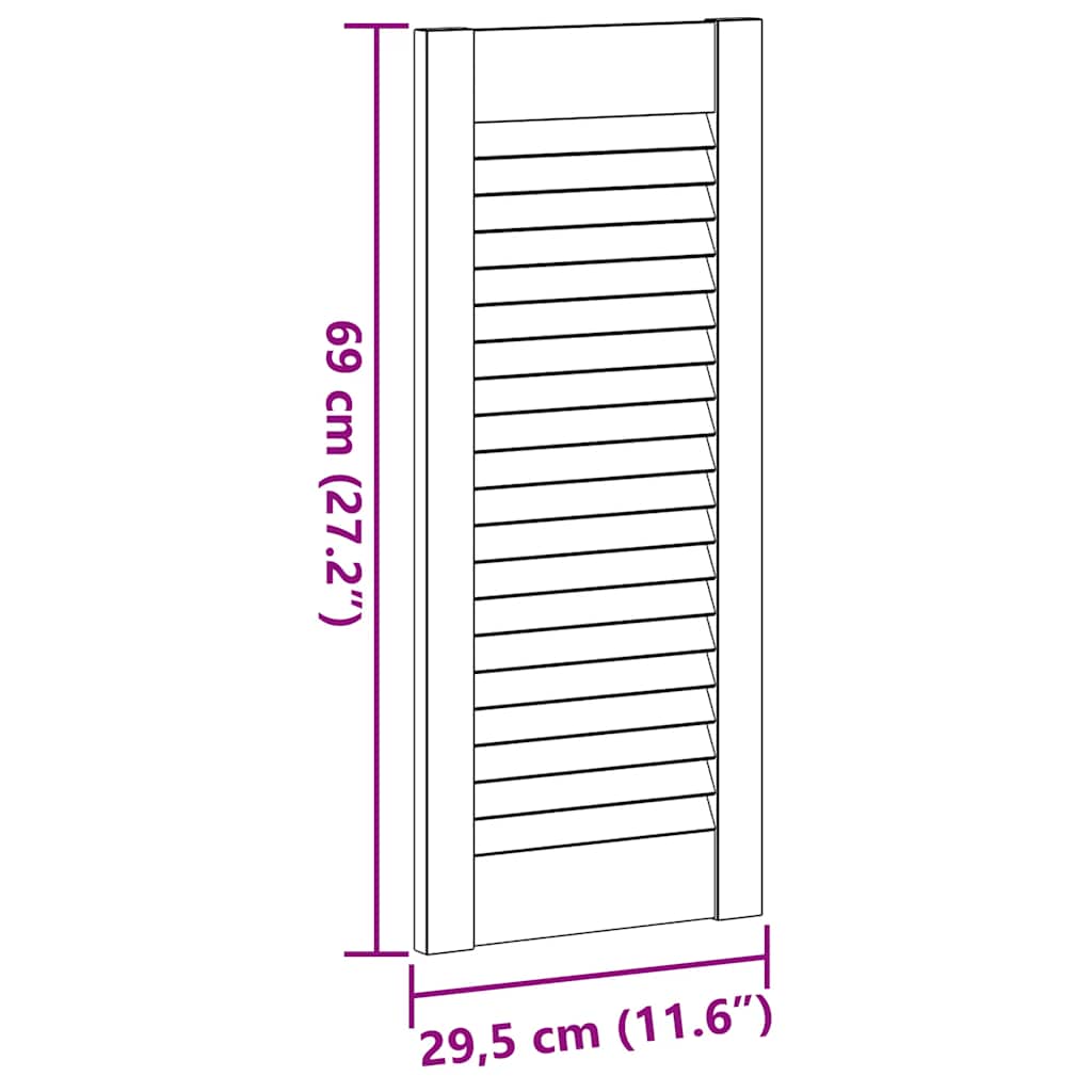 Ante a Lamelle 2 pz Bianche 69x29,5 cm - homemem39