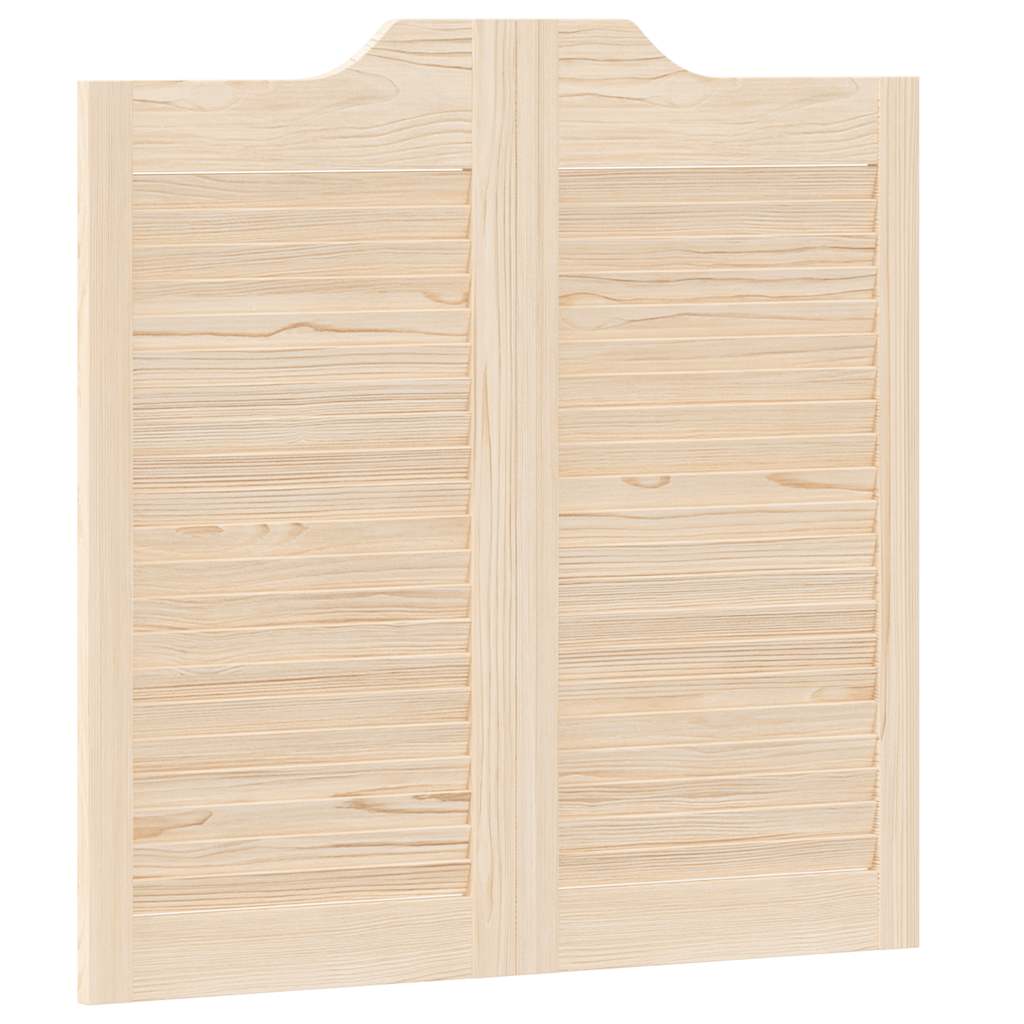 Porte a Battente 2-Paio Design a Lamelle 80x80 cm Legno di Pino