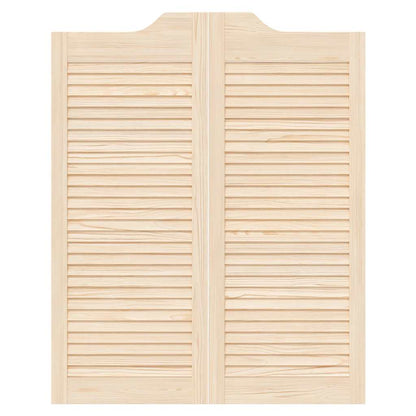 Porte a Battente 1-Paio Design a Lamelle 100x80cm Legno di Pino