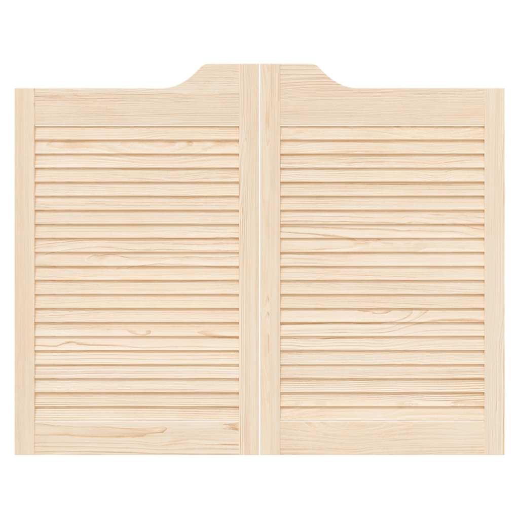 Porte a Battente 2-Paio Design a Lamelle 80x100cm Legno di Pino