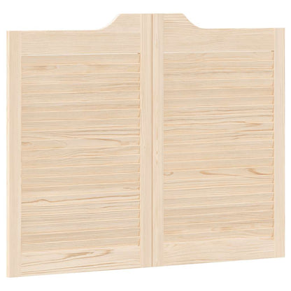 Porte a Battente 2-Paio Design a Lamelle 80x100cm Legno di Pino