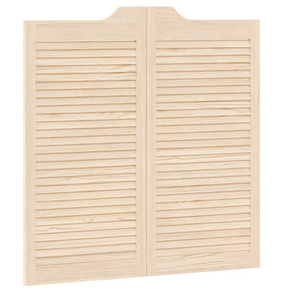 Porte a Battente 1-Paio Design Lamelle 100x100 cm Legno di Pino
