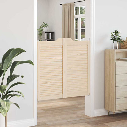 Porte a Battente 1-Paio Design Lamelle 100x100 cm Legno di Pino
