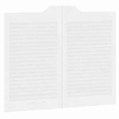 Porte a Battente 1-Paio Design a Lamelle Bianco 80x100 cm