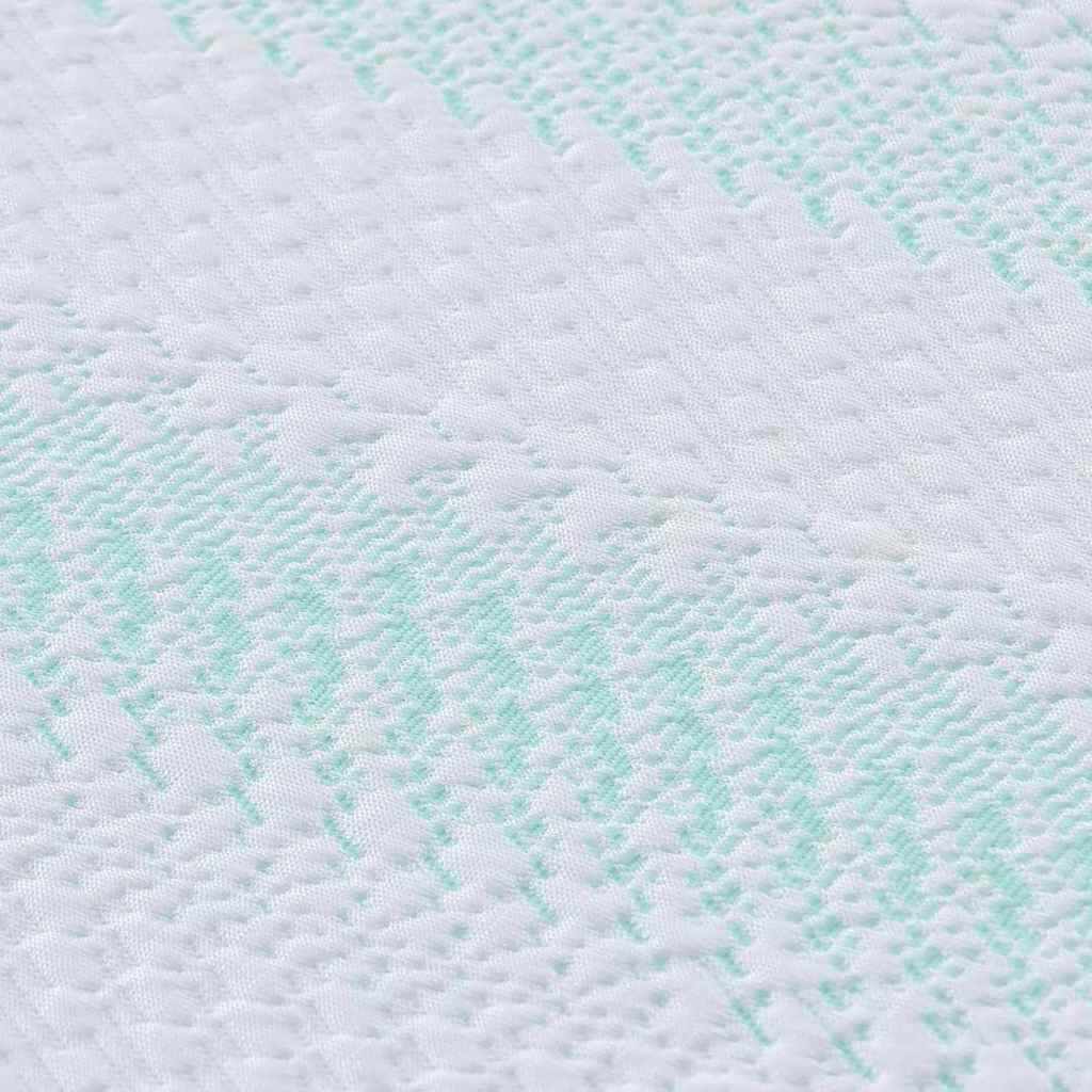 Topper per materasso Bianco e Verde 160 x 200 cm | homemem39