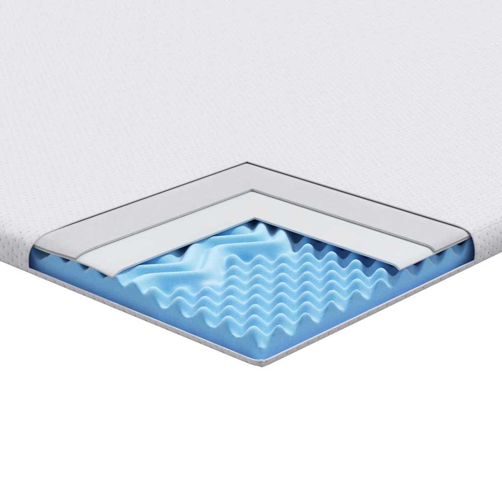 Topper per materasso Bianco 80 x 200 cm Tessuto Jacquard