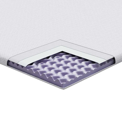 Topper per materasso Bianco 90 x 200 cm Tessuto Jacquard | homemem39