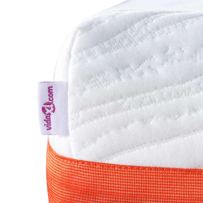 Materasso Bianco e Grigio 90 x 200 cm Schiuma Memory