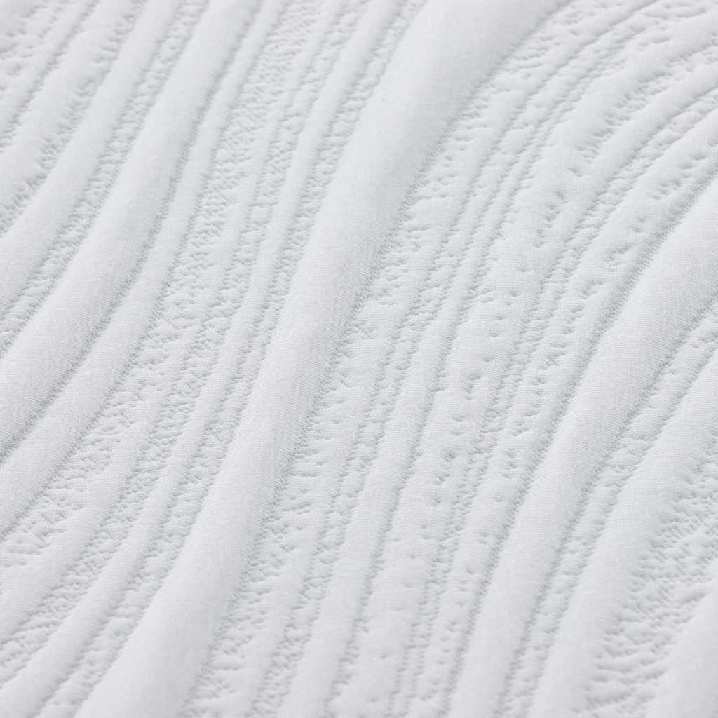 Materasso Bianco e Grigio 140 x 190 cm Schiuma Memory