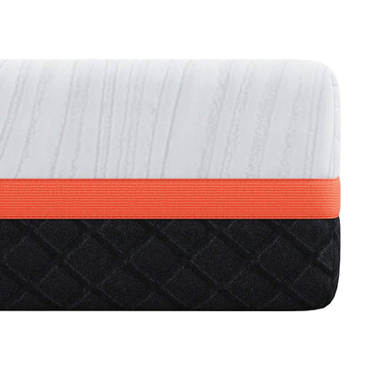 Materasso Bianco e Grigio 200 x 200 cm Schiuma Memory