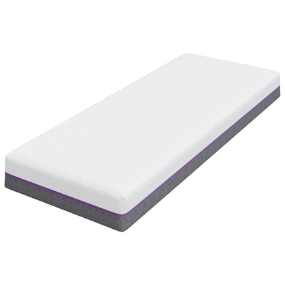 Materasso Bianco e Grigio 70 x 200 cm Schiuma