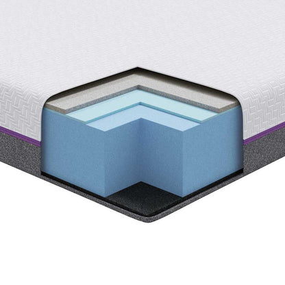 Materasso Bianco e Grigio 80 x 200 cm Schiuma