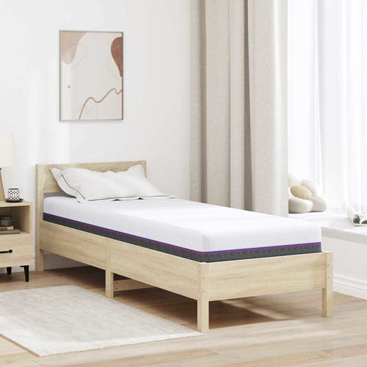 Materasso Bianco e Grigio 80 x 200 cm Schiuma