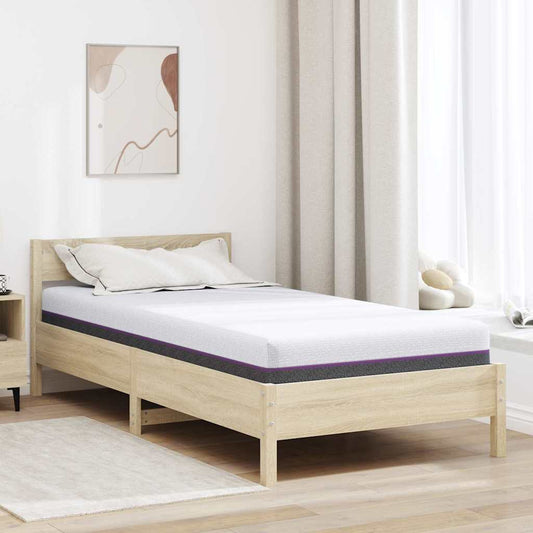 Materasso Bianco e Grigio 90 x 190 cm Schiuma