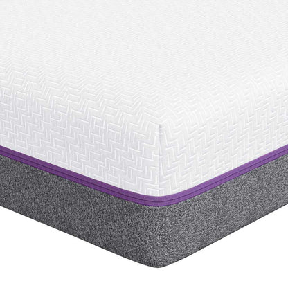 Materasso Bianco e Grigio 90 x 190 cm Schiuma