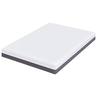 Materasso Bianco e Grigio 140 x 190 cm Schiuma