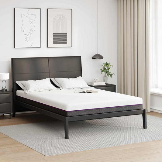 Materasso Bianco e Grigio 140 x 200 cm Schiuma