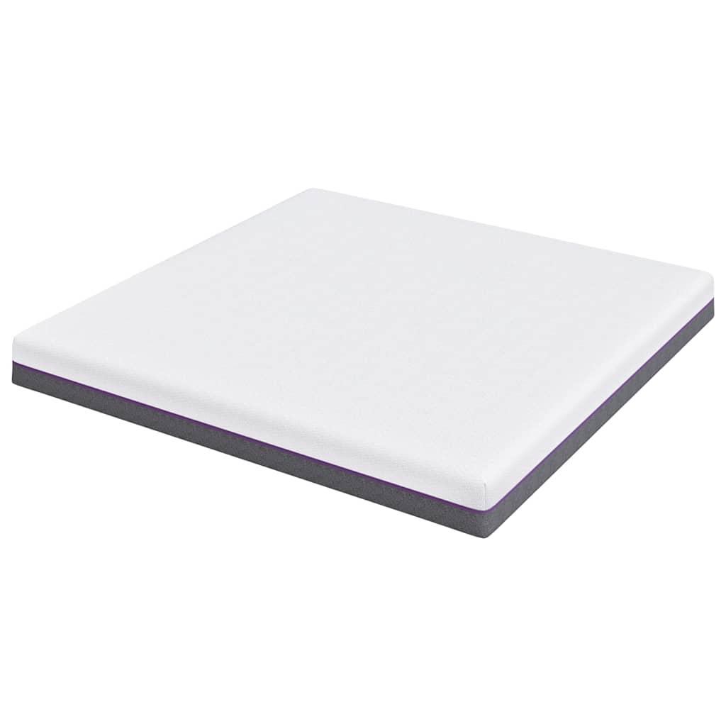 Materasso Bianco e Grigio 200 x 200 cm Schiuma