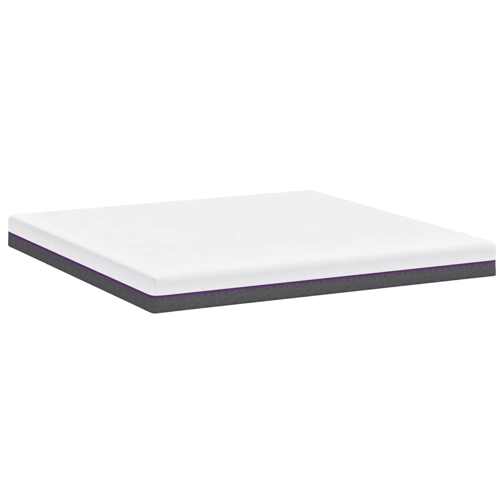 Materasso Bianco e Grigio 200 x 200 cm Schiuma