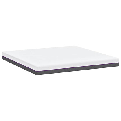 Materasso Bianco e Grigio 200 x 200 cm Schiuma