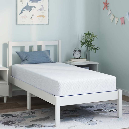 Materasso Bianco e Blu 80 x 160 cm Schiuma