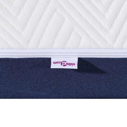Materasso Bianco e Blu 70 x 200 cm Schiuma
