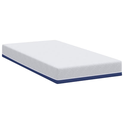 Materasso Bianco e Blu 100 x 200 cm Schiuma