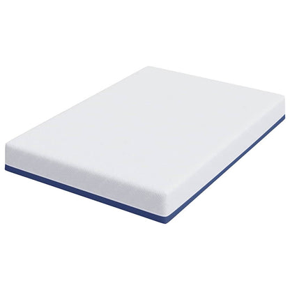Materasso Bianco e Blu 160 x 200 cm Schiuma