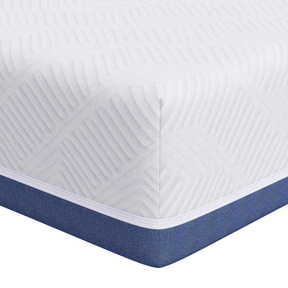 Materasso Bianco e Blu 180 x 200 cm Schiuma