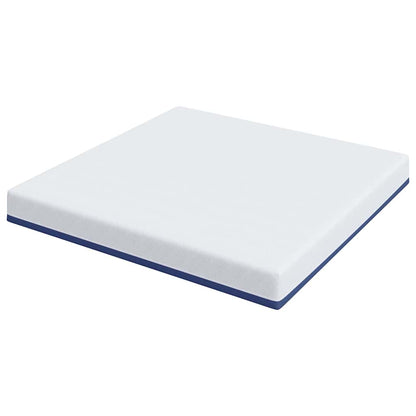 Materasso Bianco e Blu 200 x 200 cm Schiuma