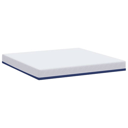 Materasso Bianco e Blu 200 x 200 cm Schiuma