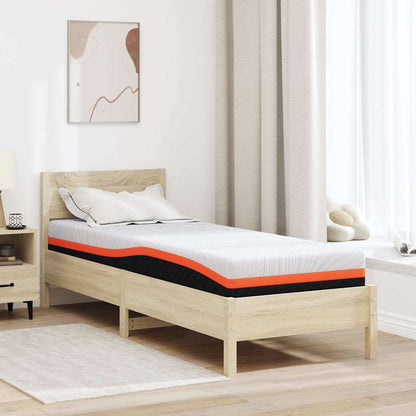 Materasso Bianco e Grigio 70 x 200 cm Schiuma