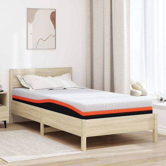 Materasso Bianco e Grigio 90 x 190 cm Schiuma