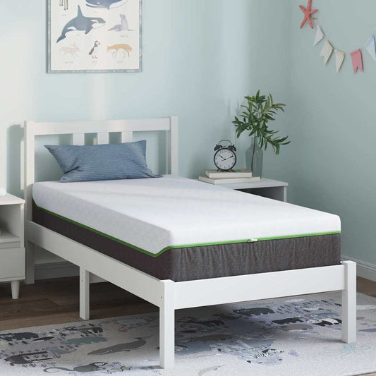 Materasso Bianco e Grigio 80 x 160 cm Molle Insacchettate