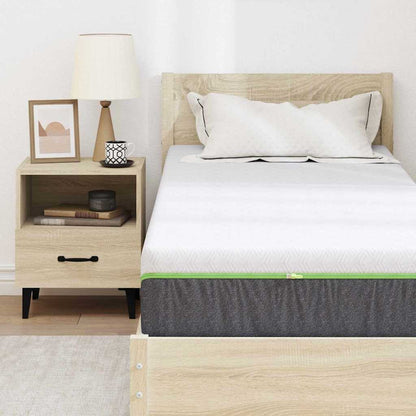 Materasso Bianco e Grigio 70 x 200 cm Molle Insacchettate