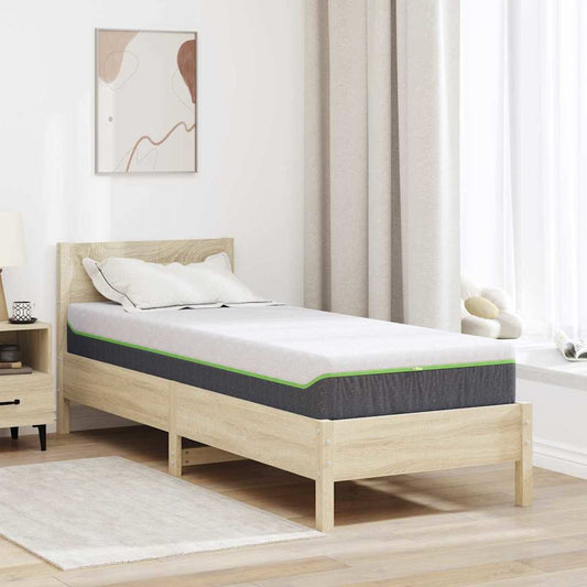 Materasso Bianco e Grigio 70 x 200 cm Molle Insacchettate