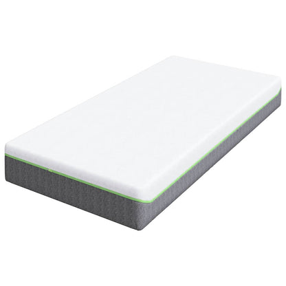 Materasso Bianco e Grigio 90 x 190 cm Molle Insacchettate