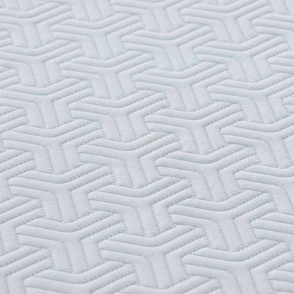 Materasso Bianco e Grigio 140 x 190 cm Tessuto Jacquard | homemem39