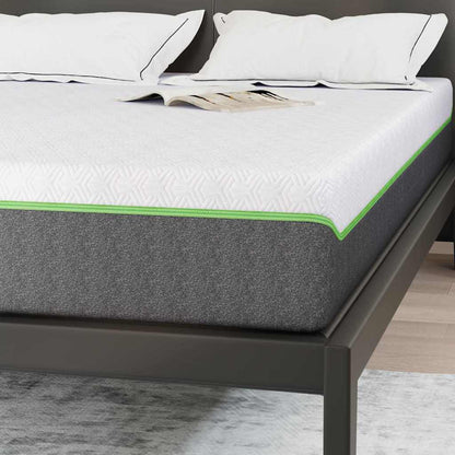 Materasso Bianco e Grigio 140 x 190 cm Molle Insacchettate