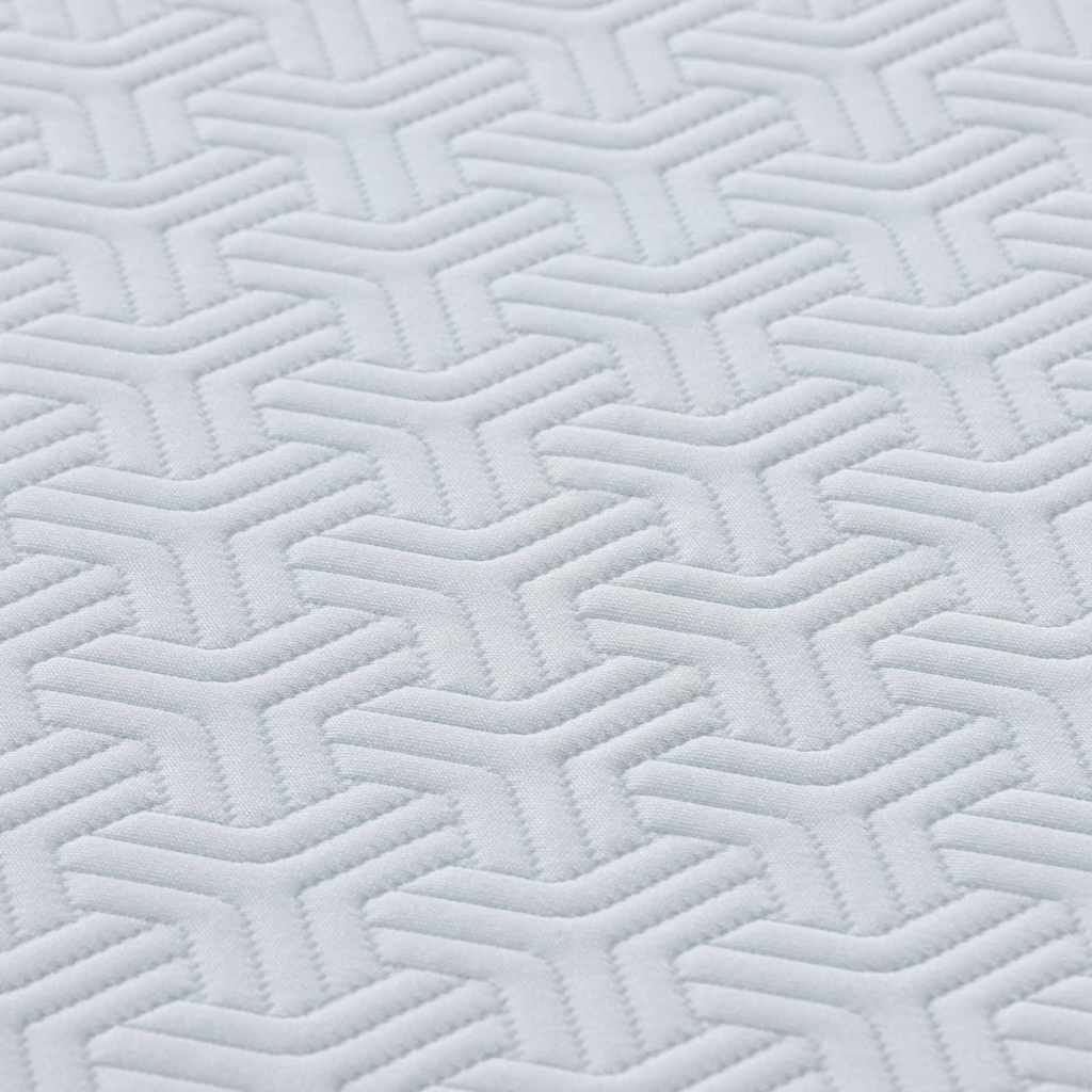 Materasso Bianco e Grigio 140 x 200 cm Tessuto Jacquard | homemem39