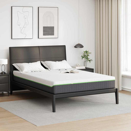Materasso Bianco e Grigio 140 x 200 cm Molle Insacchettate